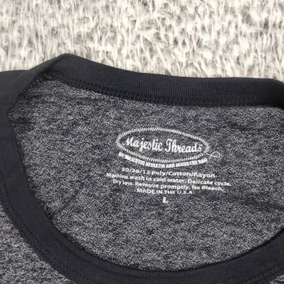 Houston Astros Shirt Men Large Blue 3/4 Sleeve MLB Baseball 2017 World Series - Picture 2 of 6